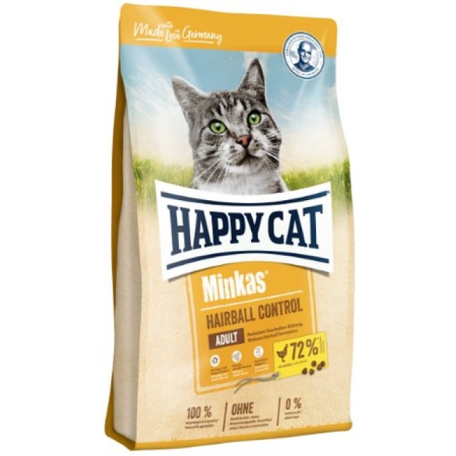 Happy Cat Minkas Ισορροπημένη τροφή για ελαχιστοποίηση των τριχόμπαλων με πουλερικά