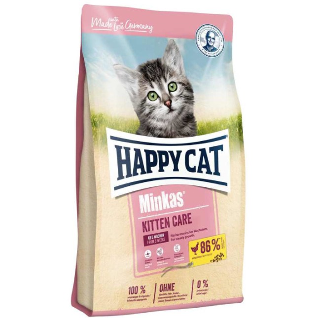 Happy Cat Minkas Ισορροπημένη τροφή για γατάκια για αρμονική ανάπτυξη με πουλερικά Happy Cat Minkas Ισορροπημένη τροφή για γατάκια για αρμονική ανάπτυξη με πουλερικά
