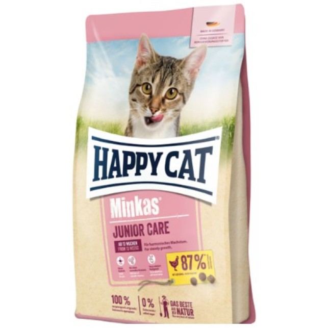 Happy Cat Minkas Φυσική πλήρης τροφή ανάπτυξης για junior γάτες με πουλερικά Happy Cat Minkas Φυσική πλήρης τροφή ανάπτυξης για junior γάτες με πουλερικά