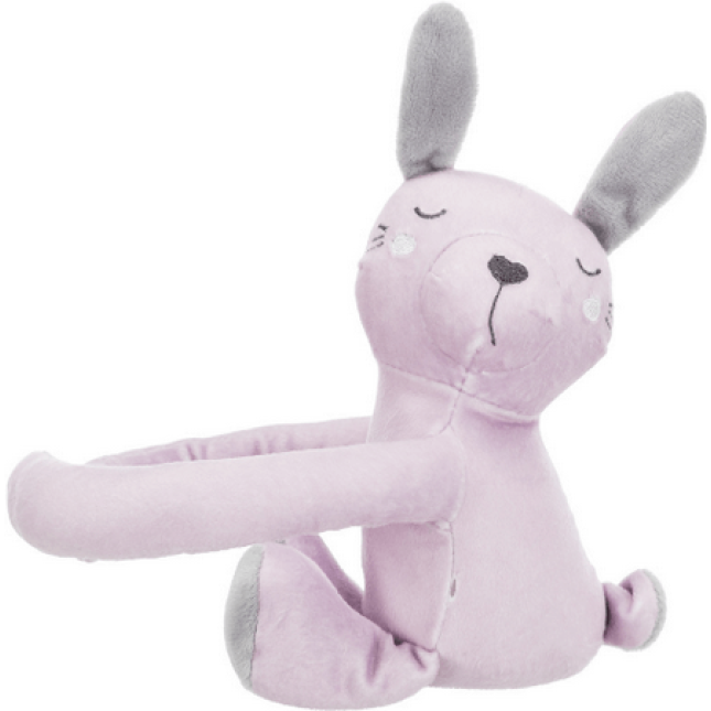 Trixie κουβέρτα junior με παιχνίδι αρκουδάκι 75x50cm γκρι/μωβ