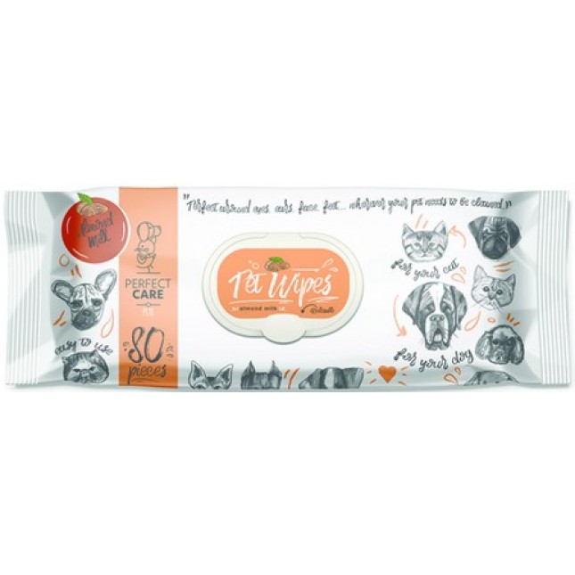 Perfect care υγρά μαντιλάκια με άρωμα γάλα αμυγδάλου 80τμχ Perfect care υγρά μαντιλάκια με άρωμα γάλα αμυγδάλου 80τμχ