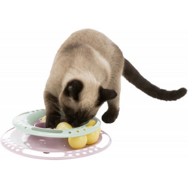 Trixie παιχνίδι γάταςjunior πύργος κυκλικός ιδανικό για την προώθηση της νοημοσύνης  24cm