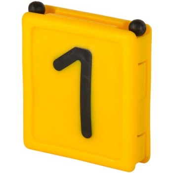 Kerbl νούμερα κολάρου DUO, no. 1 - κίτρινο, 6 pcs/pack Kerbl νούμερα κολάρου DUO, no. 1 - κίτρινο, 6 pcs/pack