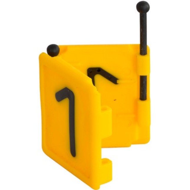 Kerbl νούμερα κολάρου DUO, no. 1 - κίτρινο, 6 pcs/pack Kerbl νούμερα κολάρου DUO, no. 1 - κίτρινο, 6 pcs/pack
