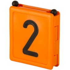 Kerbl νούμερα κολάρου DUO, no. 2 - πορτοκαλί, 6 pcs/pack Kerbl νούμερα κολάρου DUO, no. 2 - πορτοκαλί, 6 pcs/pack