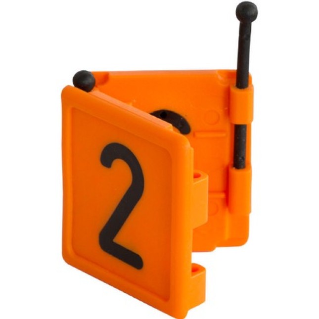 Kerbl νούμερα κολάρου DUO, no. 2 - πορτοκαλί, 6 pcs/pack Kerbl νούμερα κολάρου DUO, no. 2 - πορτοκαλί, 6 pcs/pack