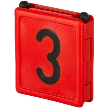 Kerbl νούμερα κολάρου DUO, no. 3 - κόκκινο, 6 pcs/pack Kerbl νούμερα κολάρου DUO, no. 3 - κόκκινο, 6 pcs/pack