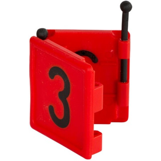 Kerbl νούμερα κολάρου DUO, no. 3 - κόκκινο, 6 pcs/pack Kerbl νούμερα κολάρου DUO, no. 3 - κόκκινο, 6 pcs/pack