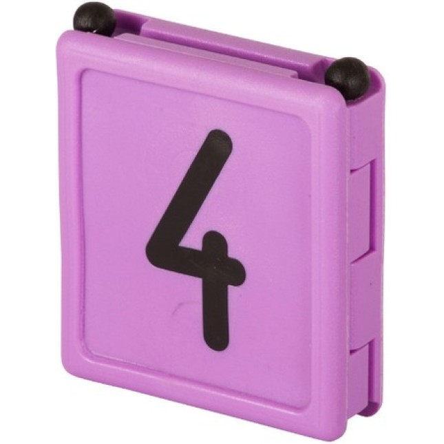 Kerbl νούμερα κολάρου DUO, no. 4 - μωβ, 6 pcs/pack Kerbl νούμερα κολάρου DUO, no. 4 - μωβ, 6 pcs/pack