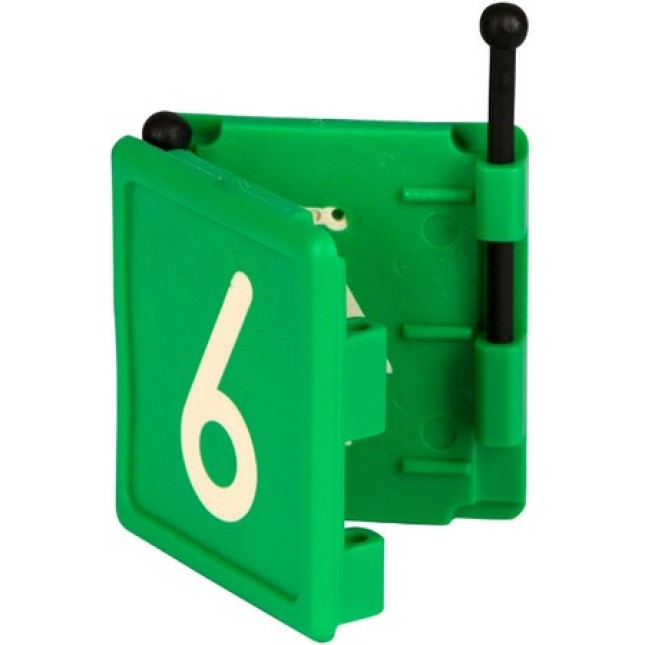 Kerbl νούμερα κολάρου DUO, no. 6 - πράσινο, 6 pcs/pack Kerbl νούμερα κολάρου DUO, no. 6 - πράσινο, 6 pcs/pack