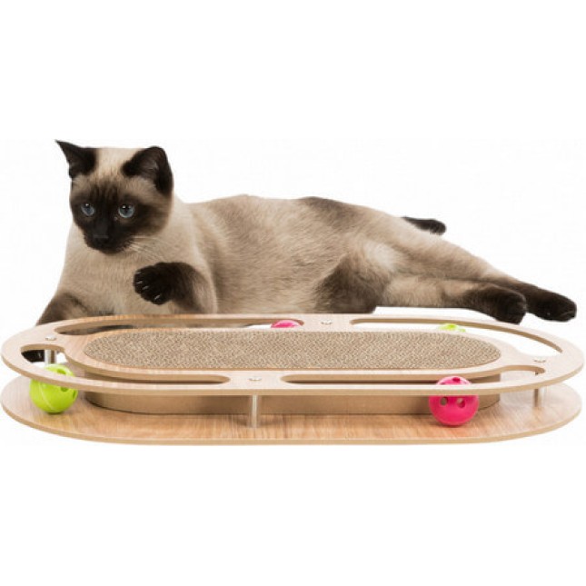 Trixie νυχοδρόμιο με παιχνίδια & catnip για τις γάτες σπιτιών που αγαπούν να γρατσουνίζουν