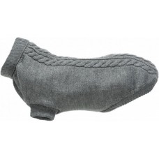 Trixie μάλλινο ζεστό πουλόβερ kenton για σκύλους με θηλιές για τα πίσω πόδια γκρι