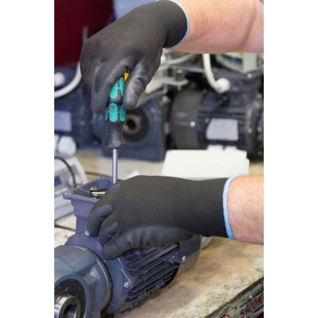 Keron γάντια ακριβείας Gnitter μαύρα, επικαλυμμένα με πολυουρεθάνη