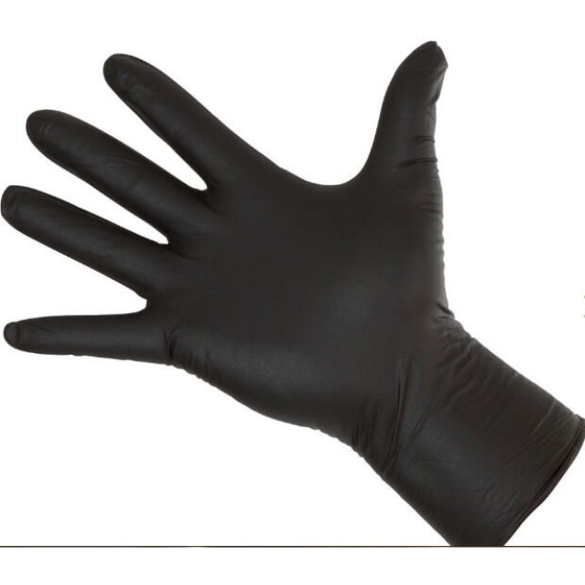 Keron γάντια νιτριλίου για όλες τις χρήσεις μαύρα, size M