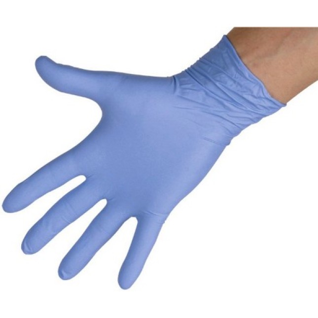 Keron γάντια μιας χρήσεως Nitril Basic, 100 τμχ, μπλε, ασφαλή για τρόφιμα
