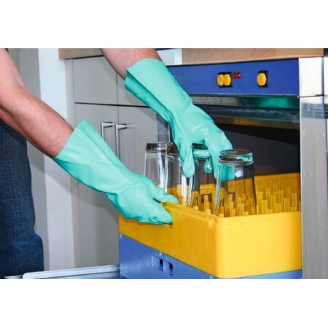 Keron χημικά προστατευτικά γάντια Vinex, πράσινα, για τον χειρισμό χημικών