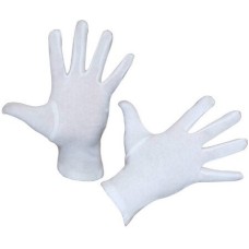 Keron βαμβακερά γάντια Dermatex, λευκά, 6 ζευγάρια, για κατασκευαστικές εργασίες