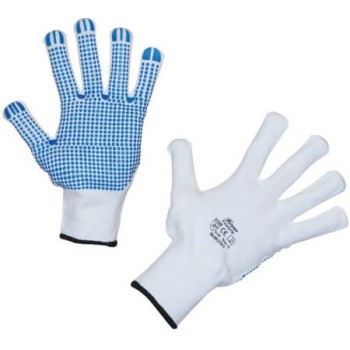 Keron γάντια άνευ ραφής FineGrip, μπλε/άσπρα, πολύ ανθεκτικό στην τριβή