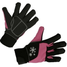 Keron χειμερινά παιδικά γάντια, ροζ-μαύρο, 8-11 ετών