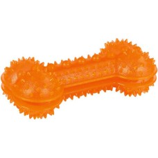 Kerbl bone toyfastic can be filled with snacks, orange 18x8x6cm