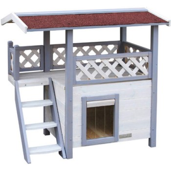 Kerbl cat house σπίτι γάτας διώροφο κατάλληλο για όλες τις γάτες που μένουν έξω Kerbl cat house σπίτι γάτας διώροφο κατάλληλο για όλες τις γάτες που μένουν έξω