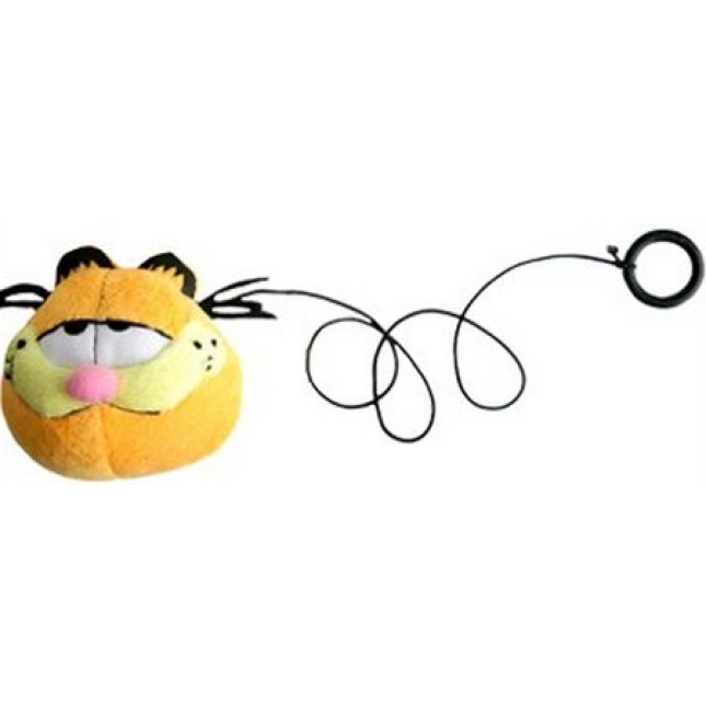 Garfield λούτρινο παιχνίδι γάτας με σχοινάκι για το χέρι  8cm το κεφάλι+ 53cm το σχοινί