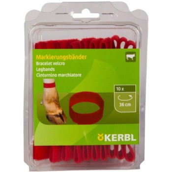 Kerbl λουράκι ποδιού με Velcro, 36cm μήκος, κόκκινο, 10τεμ Kerbl λουράκι ποδιού με Velcro, 36cm μήκος, κόκκινο, 10τεμ