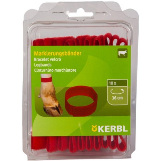 Kerbl λουράκι ποδιού με Velcro, 36cm μήκος, κόκκινο, 10τεμ Kerbl λουράκι ποδιού με Velcro, 36cm μήκος, κόκκινο, 10τεμ