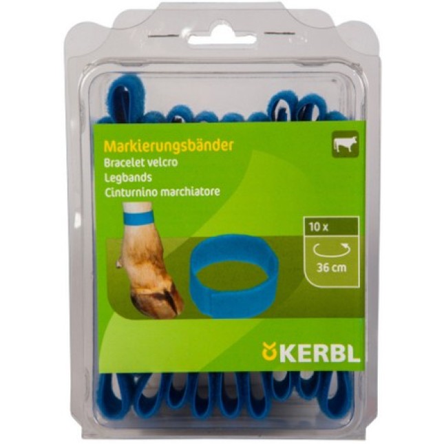 Kerbl λουράκι ποδιού με Velcro, 36cm μήκος, 10τεμ, για προσωρινή αναγνώριση των ζώων σας