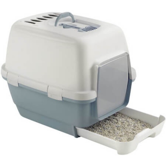 Kerbl Cat Litter Tray Cathy κλειστή τουαλέτα γάτας με χειρολαβή για εύκολη μεταφορά Kerbl Cat Litter Tray Cathy κλειστή τουαλέτα γάτας με χειρολαβή για εύκολη μεταφορά