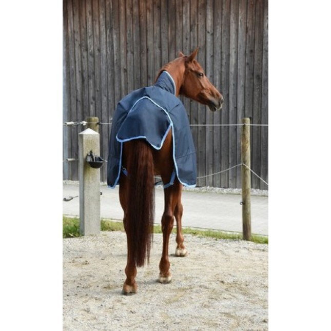 Covalliero κουβέρτα RugBe HighNeck, μπλε/γαλάζιο, με γιακά μεσαίου ύψους για επιπλέον προστασία Covalliero κουβέρτα RugBe HighNeck, μπλε/γαλάζιο, με γιακά μεσαίου ύψους για επιπλέον προστασία