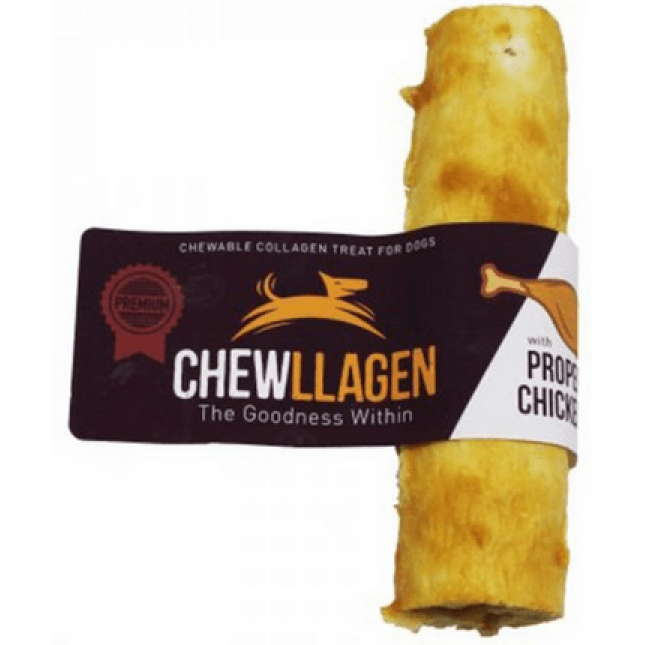 Chewllagen λιχουδιές σκύλων roll γεύση κοτόπουλο με βάση 100% κολλαγόνο και βυθισμένο σε σάλτσα