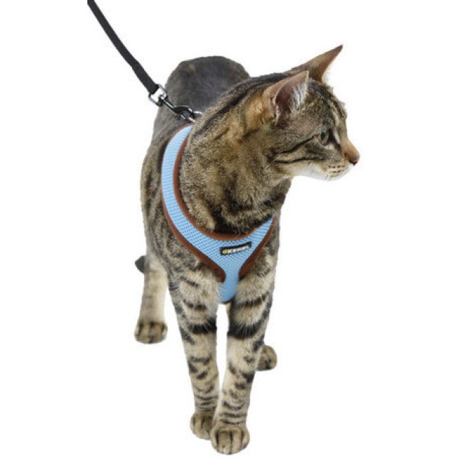 Kerbl Cat Harness Activ Σετ σαμαράκι και οδηγός κατασκευασμένα από ελαφρύ, μαλακό υλικό για γάτες
