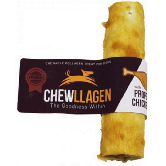 Chewllagen λιχουδιές σκύλων medium roll γεύση κοτόπουλο με βάση 100% κολλαγόνο 12,5cm (1 τεμ)