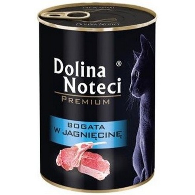 Dolina Noteci premium τροφή για ενήλικες γάτες αρνί 400gr