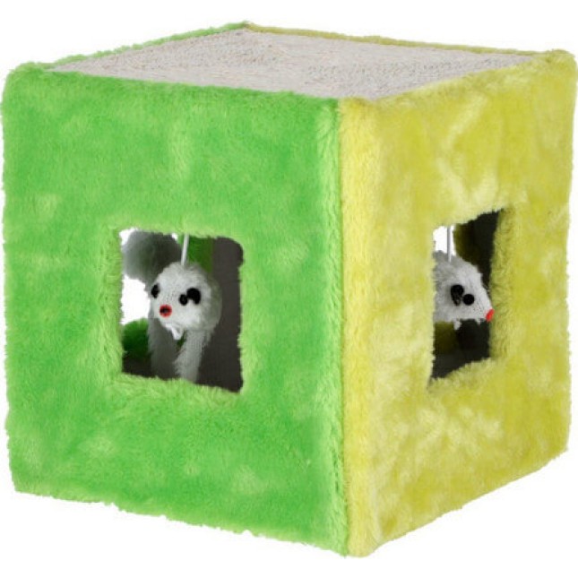 Kerbl Sisal παιχνίδι Cube ένα τέλειο και συναρπαστικό βελούδινο κουτί για γάτες
