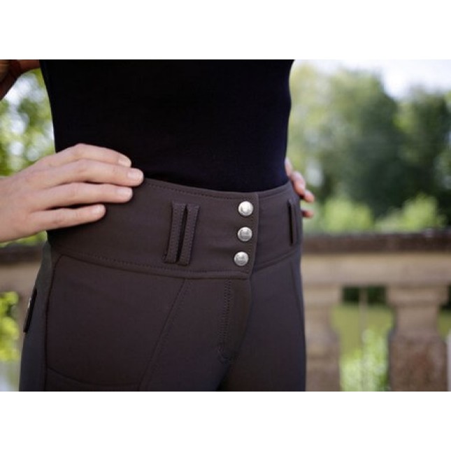 Covalliero παντελόνι HighWaist σκούρο γκρι, κατασκευασμένο από εξαιρετικά ελαστικό υλικό Covalliero παντελόνι HighWaist σκούρο γκρι, κατασκευασμένο από εξαιρετικά ελαστικό υλικό