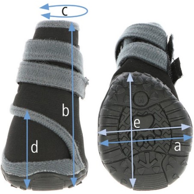 Kerbl Σετ 2 τεμαχίων παπούτσια σκύλου για την προστασία από τραυματισμούς με αντιολισθητική σόλα