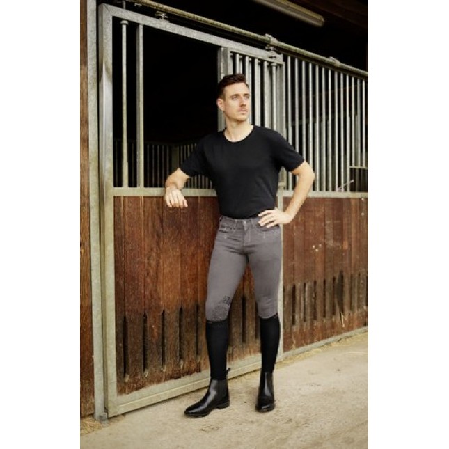Covalliero ανδρικό παντελόνι ιππασίας BasicPlus γκρι, απο μείγμα βαμβακιού-πολυεστέρα-ελαστάνης