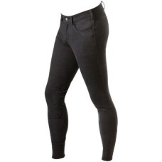 Covalliero ανδρικό παντελόνι ιππασίας BasicPlus μαύρο, απο μείγμα βαμβακιού-πολυεστέρα-ελαστάνης