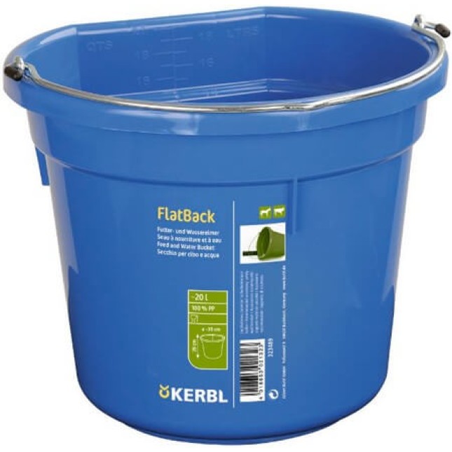 Kerbl κάδος νερού και φαγητού FlatBack 20 λίτρα, μπλε Kerbl κάδος νερού και φαγητού FlatBack 20 λίτρα, μπλε