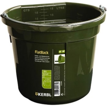 Kerbl κάδος νερού και φαγητού FlatBack 20 λίτρα, πράσινο Kerbl κάδος νερού και φαγητού FlatBack 20 λίτρα, πράσινο