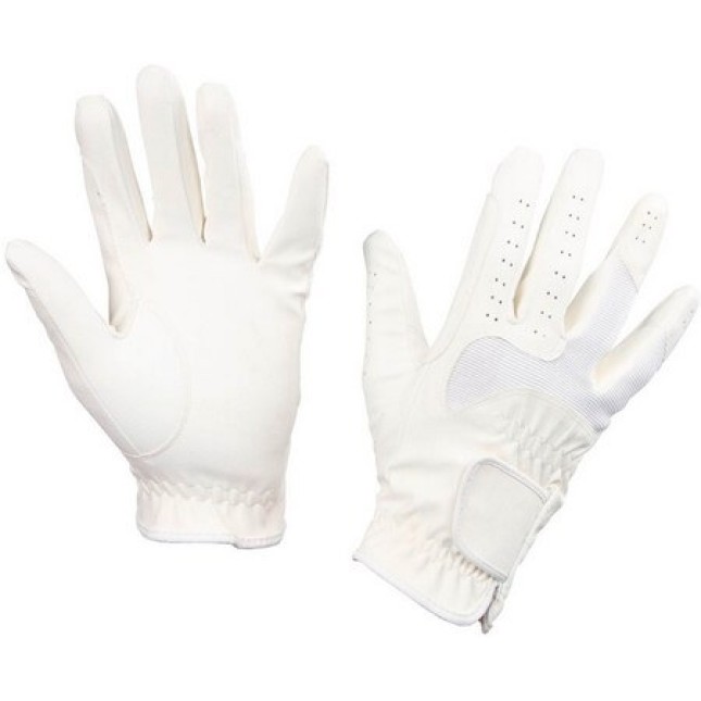 Covalliero γάντια ιππασίας Gloria λευκά, μαλακά και ανθεκτικά