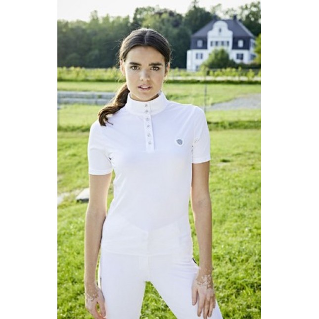 Covalliero γυναικεία μπλούζα Axomia άσπρη, με στενή εφαρμογή