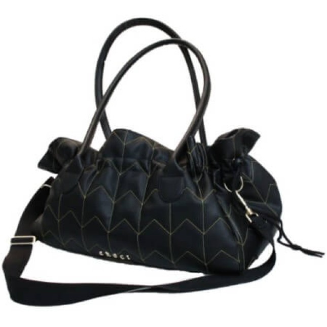 Croci μάυρη δερμάτινη leather 40x22x27cm Croci μάυρη δερμάτινη leather 40x22x27cm