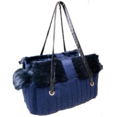 Croci μπλε γούνινη τσάντα fluffy blue 41x24x30cm Croci μπλε γούνινη τσάντα fluffy blue 41x24x30cm