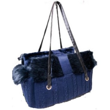 Croci μπλε γούνινη τσάντα fluffy blue 41x24x30cm Croci μπλε γούνινη τσάντα fluffy blue 41x24x30cm