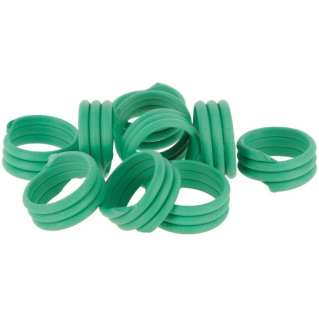 Kerbl Δαχτυλίδι σπιράλ ποδιών O 16 mm, πράσινο, 20 pcs/pack