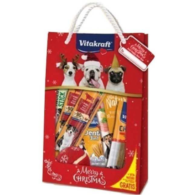 Vitakraft Χριστουγεννιάτικη σακούλα με λιχουδιές για σκύλους