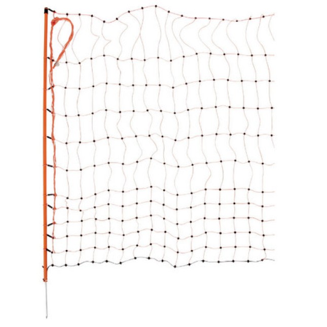 Kerbl δίχτυ περίφραξης πουλερικών 50 m, πορτοκαλί, 112 εκατοστά μονό άξονα, ηλεκτρικό